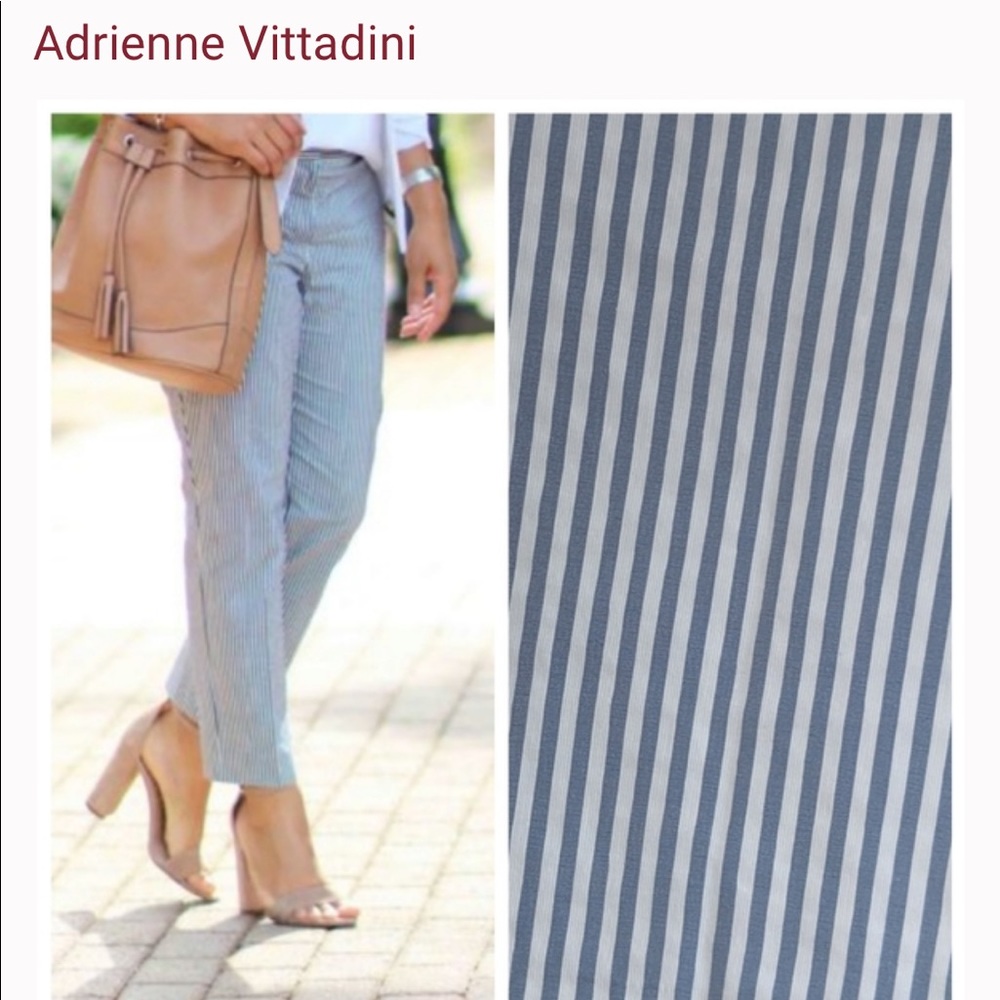 Adrienne Vittadini sear sucker capris